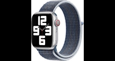 Apple Watch geweven sportbandje -  Voor Apple Watch 3/4/5/6/7/8/SE 38/40/41mm - Stormblauw