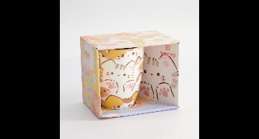Tokyo Design Studio – Kawaii Mok – Kat – Roze – 380 ml – Geschenkdoos