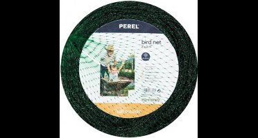 Perel Vogelnet, polyester, maaswijdte 2 cm², 2 x 5 m, groen