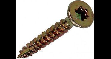 Spaanplaatschroef Zelfborend Geel Verzinkt 85 stuks 3,5 x 25 mm