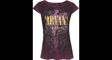 Nirvana In Utero Dye Dames T-shirt - bordeauxrood - XL