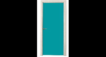 Deurposter 95x215 cm - Deursticker Blauw - Effen kleur - Meubelfolie zelfklevend - Deurfolie woonkamer - Interieurfolie fotobehang - Deur plakfolie - Deurstickers - Deurbehang sticker - Kamer decoratie