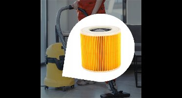 LUCHTFILTER + MONTAGEKAP vervanging VOOR KARCHER STOFZUIGER - FILTERVERVANGING 6.414-552.0 voor KARCHER MV2 MV3 WD2 WD3 SE4001