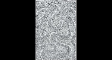 Rugsman Osaka 013.007.5171 Vloerkleed - 240 x 340 cm - Grijs - Rechthoekig - Polyester - Woonkamer - Abstract - Shaggy - Hoogpolig