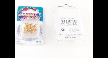 Scrapbooking Eyelet Rond 1.1mm 75 stuks Goud Diameter gat 0.8mm