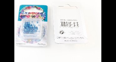 Scrapbooking Eyelet Rond 1.1mm 75 stuks Blauw Diameter gat 0.8mm