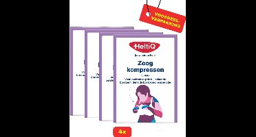 4 x HeltiQ Zoogkompressen 30 stuks - Voordeelverpakking