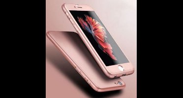 360 bescherming harde hoes + gehard glas voor iPhone 6 Roze