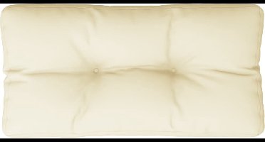 vidaXL - Palletkussen - 70x40x12 - cm - stof - crèmekleurig