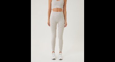 Björn Borg STHLM Seamlss Rib Tight Dames - Sportbroeken - wit/grijs - Vrouwen