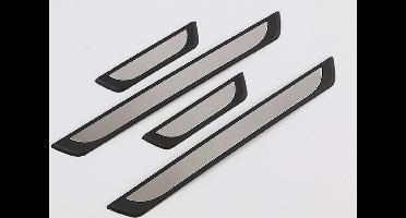 Instaplijsten (instapstrips) voor Peugeot 308 1 2007-2013 (5 deurs) - Kras bescherming - Set van 4 - Zwart Chrome