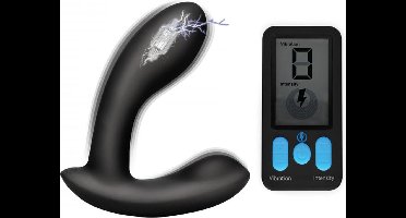 Zeus - E-Stim Pro Siliconen Electrosex Vibrerende Prostaat Buttplug Met Afstandsbediening