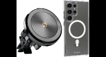 magnetische airvent telefoonhouder draadloos opladen (magsafe) + Brodit Samsung hoes MagSafe