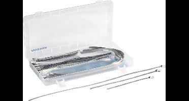 TRU COMPONENTS 1564900 Kabelbinder 127 mm, 201 mm, 326 mm 4.6 mm Zilver 50 stuk(s)