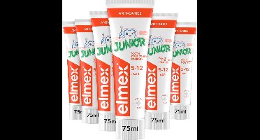 6x Elmex Gel-Tandpasta Junior (5-12 Jaar) 75 ml