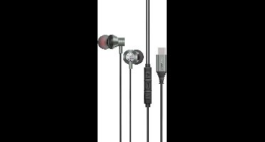 ProMate® Silken-C - In-Ear USB-C Wired Earphones - Ergonomisch Ontwerp - Metalen Behuizing - In-Line Controls - Kristalheldere Gesprekken - Diepe Basrespons - Voor Tablets en Smartphones - Hoogwaardige Geluidskwaliteit