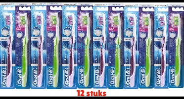 Oral-B Pro 3D Witte tandenborstel medium ( 12 x 1 STUK )