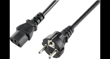 Sygonix SY-5243880 Apparaat (koud) Aansluitkabel Zwart 2.50 m Spiraalkabel