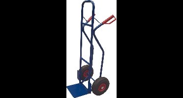 Toolland Steekwagen, met veiligheidshandgrepen en veiligheidskappen, staal, blauw, laadvermogen 200 kg