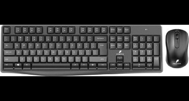 FoneTex FT-KM01 - Draadloos Toetsenbord en Muis - Qwerty - Zwart