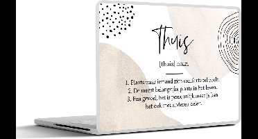 Laptop sticker - 14 inch - Thuis - Woordenboek - Spreuken - 32x5x23x5cm - Laptopstickers - Laptop skin - Cover