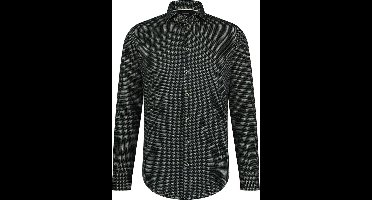 Blue Industry Overhemd Print Olijf - Maat 41 - Heren - Overhemden Casual