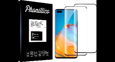 Screenprotector voor Huawei P40 Pro - 2 stuks Beschermglas van glas Transparante glazen schermbeschermfolie met zwarte randen