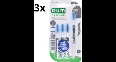 GUM Trav-ler Ragers 2.6 mm Zwart - 3 x 4 stuks - Voordeelverpakking