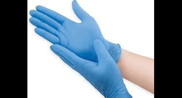 Blauwe nitrilhandschoenen Medium