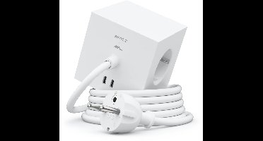Avolt Square 1 stekkerdoos USB-C 30W 1,8 m Opal White Martinelli Luce