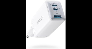 Anker-oplader 735 (Nano II 65W) Wit, USB-C-oplader, PPS 3-poorts compacte opvouwbare snellader