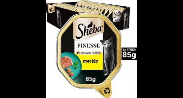 Sheba Kattenvoer - Finesse Mousse - Kip - kuipjes 22x85g