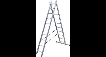 Alumexx reformladder - 2x10 Treden - Lengte 451 cm - Aluminium