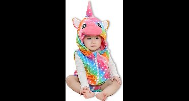 BoefieBoef Zomer Dieren Baby Romper Unicorn Eenhoorn - Schattige en Comfortabele Dreumes Onesie 12-24 Maanden 1-2 jaar M - Kraamcadeau Tip - Dierenpak - Verkleedkostuum - Verkleedkleding - Boxpak - Kruippak - Carnaval - Sinterklaas en Kerst Cadeau