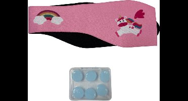 KELERINO. Hoofdband Zwemmen + Oordoppen - Eenhoorn - Small