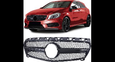 Grill geschikt Voor Mercedes A Klasse W176 Sport glans Zwart Classic Look Vanaf 2012 t/m 2015