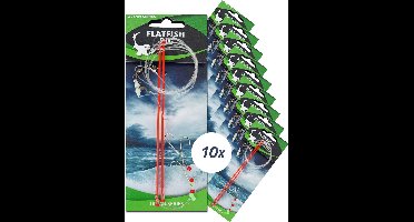 Eurocatch Platvis Onderlijnen - 3-Haken - Maat 6 - 10 Stuks - Zeevissen - Zeebaars - Gul - Makreel