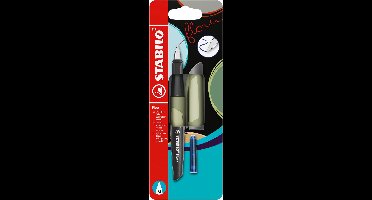 STABILO Flow - Vulpen - Monochrome - Khaki + 1 Inkt Cartridge