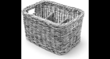 HENDI Bestekmand – 4 vakken – lichtgrijs – 260x180x150 mm – vaatwasmachinebestendig