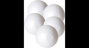 Gerimport Piepschuim hobby vormen DIY ballen - 20x - styropor bollen - 6 cm
