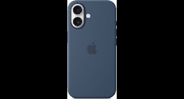 Apple Silicone Backcover hoesje met MagSafe voor de Apple iPhone 16 - Denim Blauw