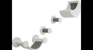 Trixie - Katten Klimset Voor Aan De Muur - 4 Klimplekken - Wit/Grijs