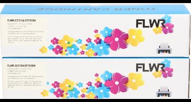 FLWR - Toners / HP 126A twinpack / zwart / Geschikt voor HP