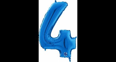 Grabo cijferballon nummer 4 - Blauw