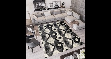 Tapiso Qmega Vloerkleed Abstract Modern Woonkamer Tapijt Maat- 120x170