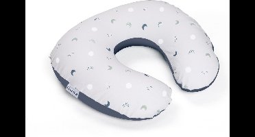 Doomoo Softy - Klein Voedingskussen - Biologisch Katoen - 150cm - Blue Grey Moon