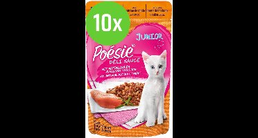 10x Vitakraft Poésie Déli Sauce kalkoen Junior 85g
