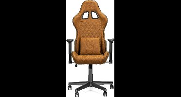 Ranqer Felix Office – Bureaustoel – Ergonomisch – Verstelbaar – PU Leer – Bruin / Tan