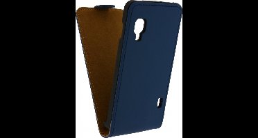 LG Optimus L5 II Hoesje - Mobilize - Ultra Slim Serie - Kunstlederen Flipcase - Donkerblauw - Hoesje Geschikt Voor LG Optimus L5 II
