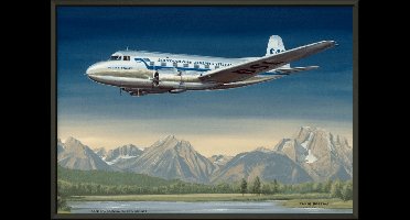 Thijs Postma - TP Aviation Art - Poster - Saab 90A Scandia SAS Zweden - 50x70cm - Frame